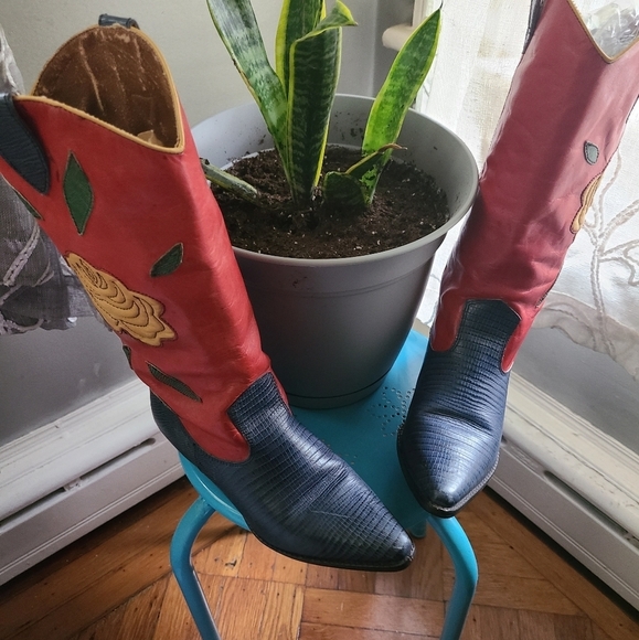 Nine West Shoes - VINTAGE 80's  NINE WEST Cowboy Boots 7.5 HP 19x🔥🔥